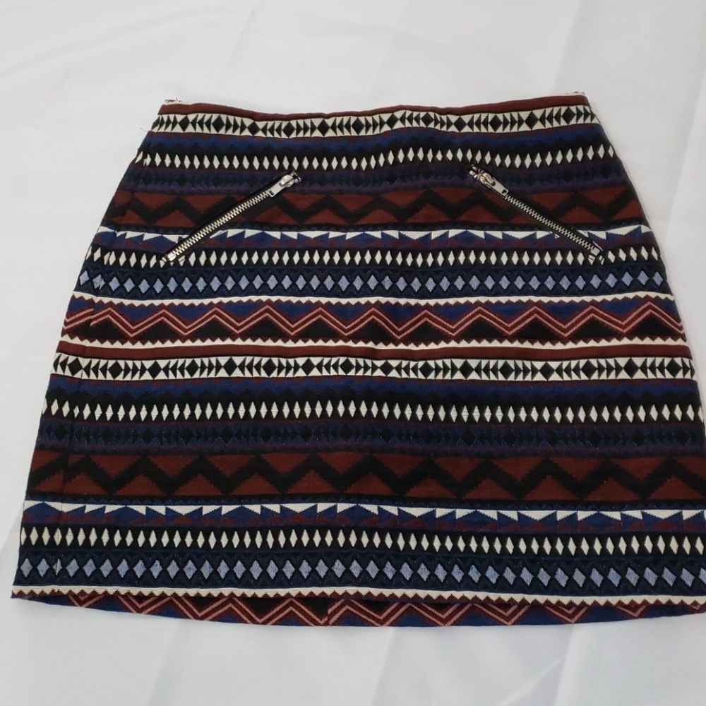 Divided tribal print mini skirt - Picture 1 of 5